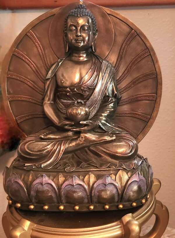 Amitabha Buddha Bronze/ ships free