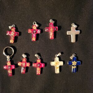 Herb Cross Pendant, free ship